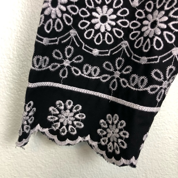 Talbots MP Off Shoulder Embroidered Eyelet Tunic - Picture 6 of 16